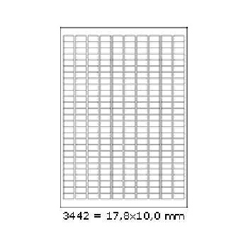CDRmarket Самозалепващи етикети 17, 8 x 10 mm, 270 етикети A4, 100 листа (R0ECO.3442A)
