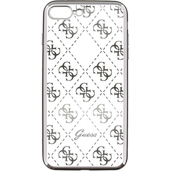 GUESS Луксозен Силиконов Калъф за iPhone 6s/6, GUESS Silicone Case, Сребрист (GUHCP6TR4GSI)