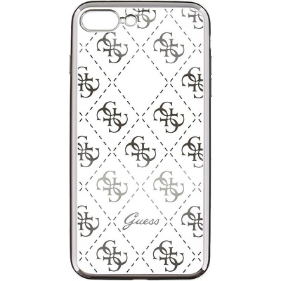 GUESS Луксозен Силиконов Калъф за iPhone 6s/6, Guess Silicone Case, Сребрист (GUHCP6TR4GSI)