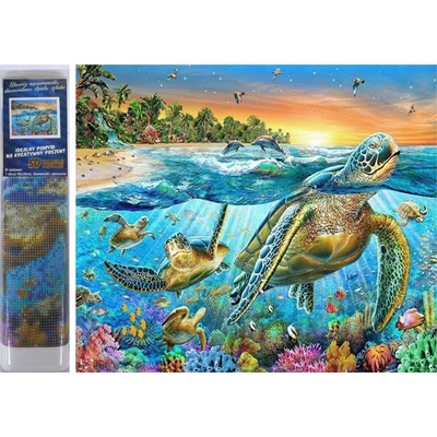 Norimpex Diamantové malování Želvy 30 x 40 cm