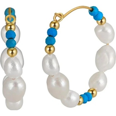 Majya Strieborné náušnice IWONA pozlátené 11144