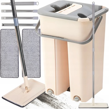 Clean Sada na mytí podlahy mop + kbelík + 2 podložky