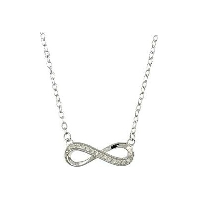 InfinitySilver Strieborný náhrdelník zirkónové nekonečno L47604142+