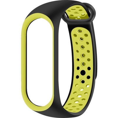 Eternico Sporty na Xiaomi Mi band 5/6/7 solid black and yellow APW-XMI7SP-SBY