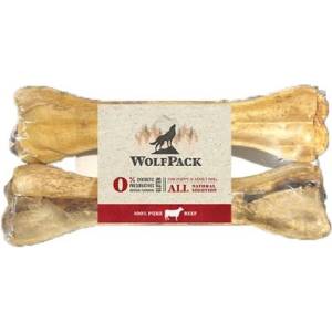 WOLFPACK Rawhide Bones filled with Tripe - лакомство за куче - кокал с пълнеж от говеждо шкембе 15 см 2 бр WOL68062