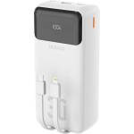 Dudao Външна батерия Dudao K15Max 30000mAh PD 22.5W с USB-C и Lightning кабе (K15Max-white new)