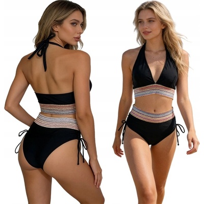 Dvojdielne plavky plavky VYSOKÝ PÁS BOHO BIKINY VIAZANIE