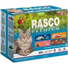 RASCO Premium Cat Pouch Sterilized 3x salmon 3x cod 3x duck 3x turkey 1020 g