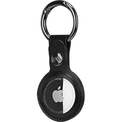 Case-Mate Стилен ключодържател от изкуствена кожа за Apple AirTag - CaseMate AirTag Clip Ring (черен) (CM046304)