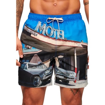 Superdry Бански гащета Superdry Photographic 17´´ swimming shorts - Blue (Motel Blues)