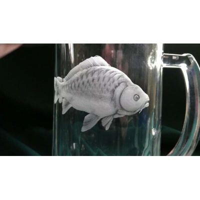 Rytiskla cz dekor kapr 13 sklenice a 1200 ml