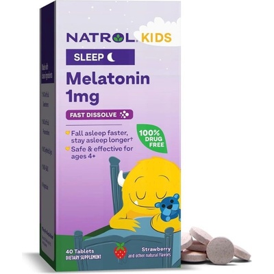 Natrol Kids Melatonin jahoda 40 tablet