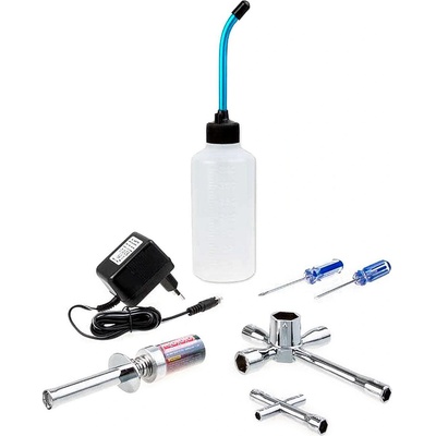 ROBITRONIC Нитро стартер кит инструменти запалка за нитро модели Robitronic Nitro Starterkit (Glow Starter 200mAh, Fuel Bottle, Tools) RB1016 (RB1016)