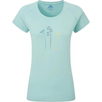 Mountain Equipment Дамска тениска Mountain Equipment Women's Mountain Flower Tee T-shirt - Aqua - размер 38 (EU) (916-5950-0213)