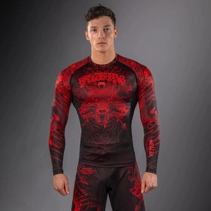 Venum | Официален Вносител за България Рашгард Venum Wolf Atak Long Sleeve Rashguard - Black/Red - XXL