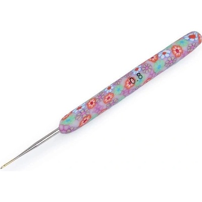 Háček 0,8 mm se silikonovou rukojetí se zlatou špičkou