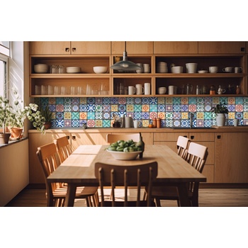 DIMEX ART s. r. o Фототапет за кухня - древни плочки 420 x 60 см