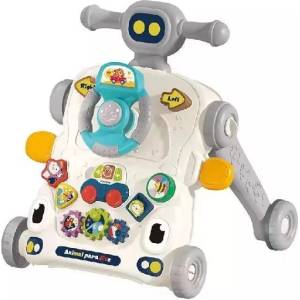 Manyuk Toys 3 в 1 Проходилка - сиво - бяло (6042) Проходилка