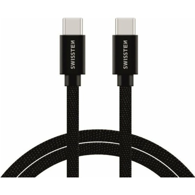 Swissten 71527208 Textile USB-C/USB-C 0,2m černý