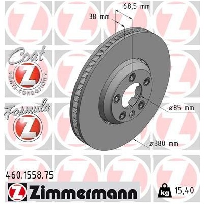 Brzdový kotúč ZIMMERMANN 460.1558.75