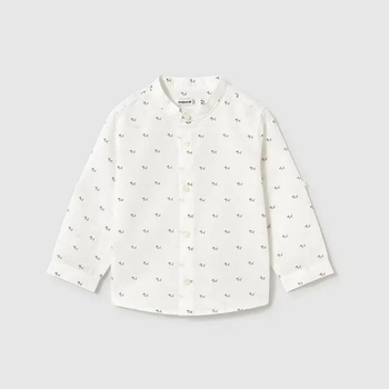 MAYORAL Риза дълъг ръкав лен висока яка кученца за мини момче Майорал