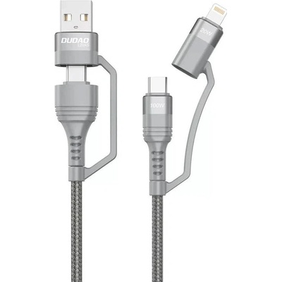 Dudao L20xs 4w1 USB-C / Lightning / USB-A 2.4A, 1m, šedý