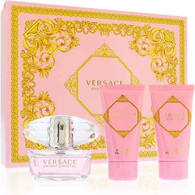 Versace Bright Crystal подаръчен комплект Woman Eau de Toilette 50 ml + мляко за тяло 50 ml + душ гел 50 ml