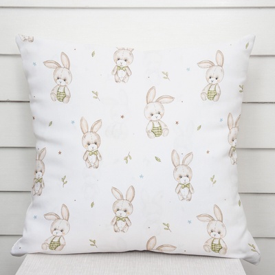 Biante bavlna Sandra SA-401 Zajačiky na bielom 30 x 50 cm