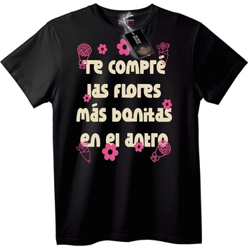 NOONEBRAND Тениска Обичащ цветята - 7XL, Black