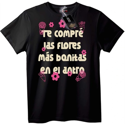 NOONEBRAND Тениска Обичащ цветята - 7XL, Black