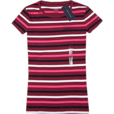 Tommy Hilfiger dámské tričko s krátkým rukávem pruhované multi 099-218