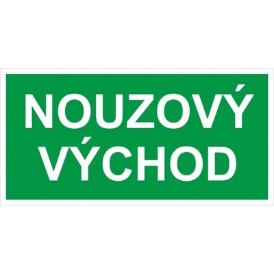 Samolepka NOUZOVÝ VÝCHOD 210 x 100 mm
