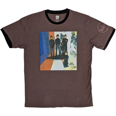 The Beatles Stripes Ringer Maroon Red L Риза (<![CDATA[BEATTEE511MM03]]>)