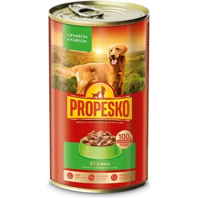 Propesko Adult jehněčí a kuřecí v omáčce kousky 1240 g