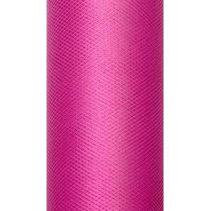 PartyDeco Гладък тюл - фуксия 0, 15 x 9 м