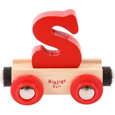 Bigjigs Rail Wagon Drevená vláčiková dráha písmeno S