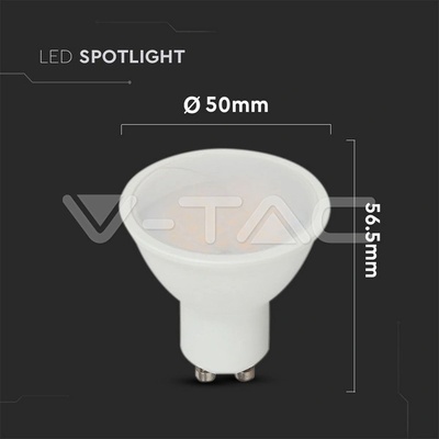 V-TAC LED žiarovka GU10 2,9W 3000K