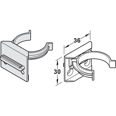 HÄFELE Držák soklu k rektifikačním nožkám AXILO k nalisování – Zboží Mobilmania