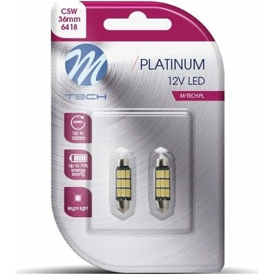M-Tech C5W 36 mm 9 LED biele 2 ks LB815W
