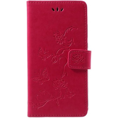 Flower PU kožené peněženkové Honor 9X Lite - rose – Zboží Živě