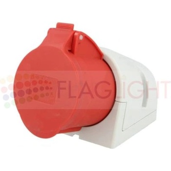 Трифазен Индустриален Контакт CEE, Стенен Монтаж ► ЕВРО букса 3P+E+N, 32А, IP44 (ABL Austria D52S31)