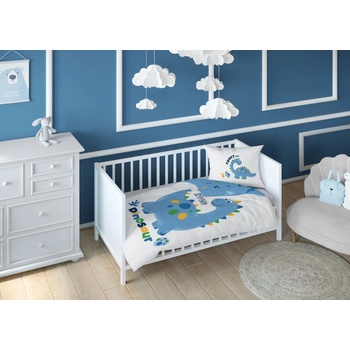 Detexpol obliečky Dino modré 100 x 135 cm 40 x 60 cm