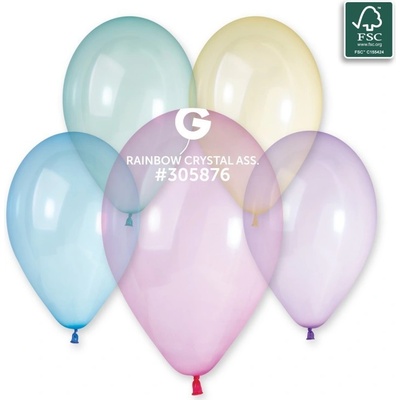 Gemar Latexový balónek 33cm krystalový duhový mix