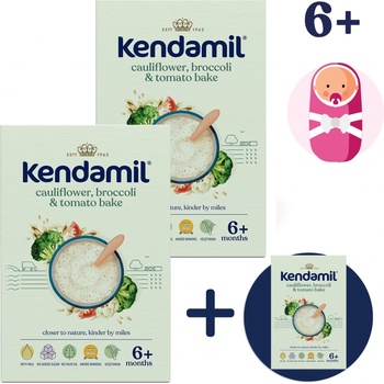 Kendamil Mliečna s brokolicami karfiolom a paradajkami 3 x 150 g