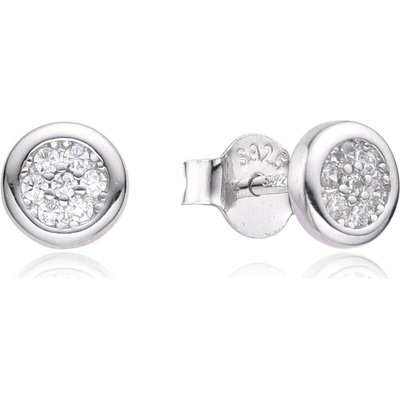 Jan Kos jewellery stříbrné náušnice s bílým kamenem MHT-3474