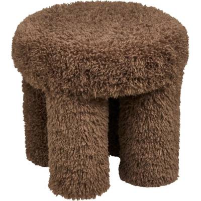 House Nordic Puf GISBORN ø42 cm, House Nordic, polyester, tmavě hnědý