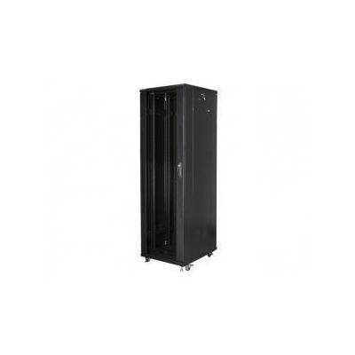 Комуникационен шкаф Lanberg rack cabinet 19" free-standing 42U / 600x800 self-assembly flat pack, black