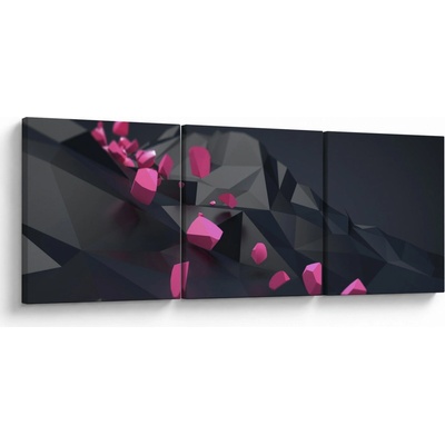 Obraz 3D abstrakce, třídílný 90x30 cm