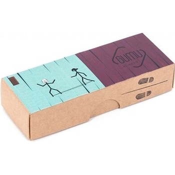 Skákací guma v setu Gumu Klasik double redwine/aqua