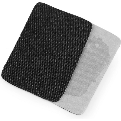 Nažehlovací záplaty riflové 5,3x7,9 cm - černá (2 ks)